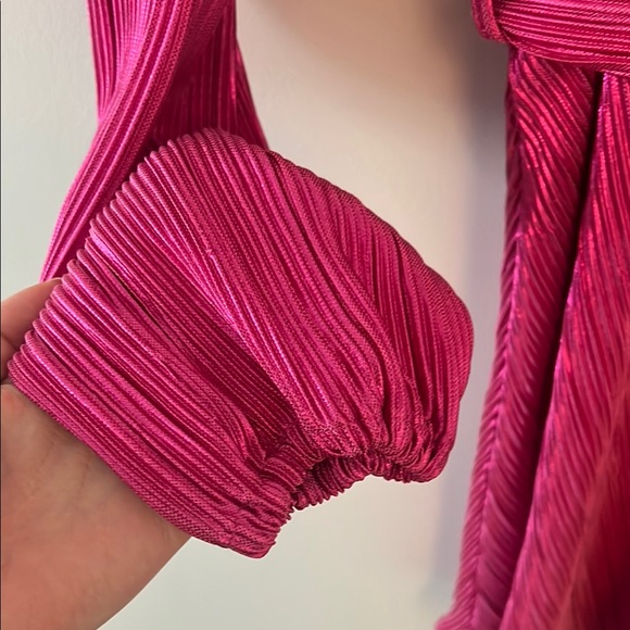 Vibrant Pink Long Sleeve Dress - Picture 7 of 7